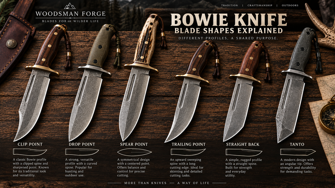 Bowie Knife Blade Shapes Explained: Clip Point, Drop Point & More