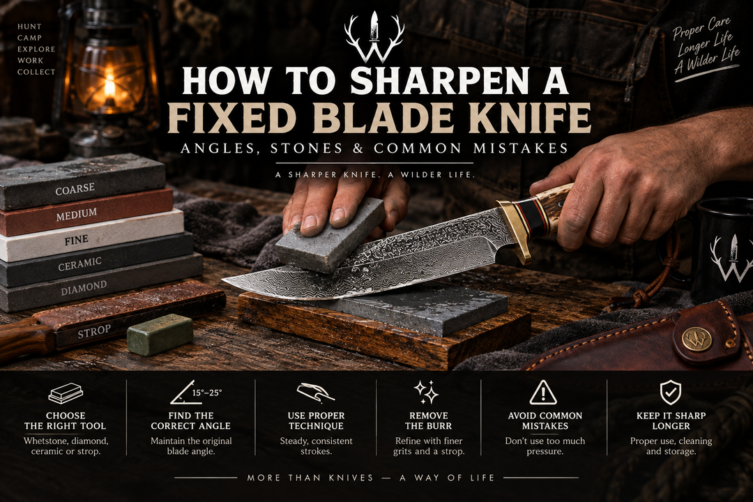 How to Sharpen a Fixed Blade Knife: Angles, Stones & Common Mistakes