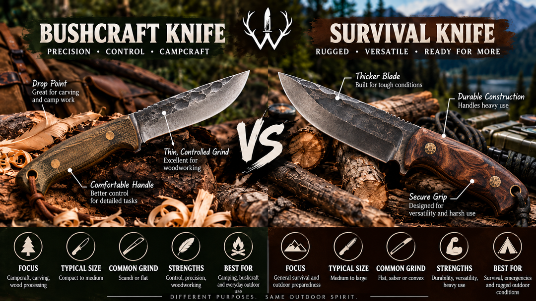 Bushcraft Knife vs Survival Knife: What’s the Difference?
