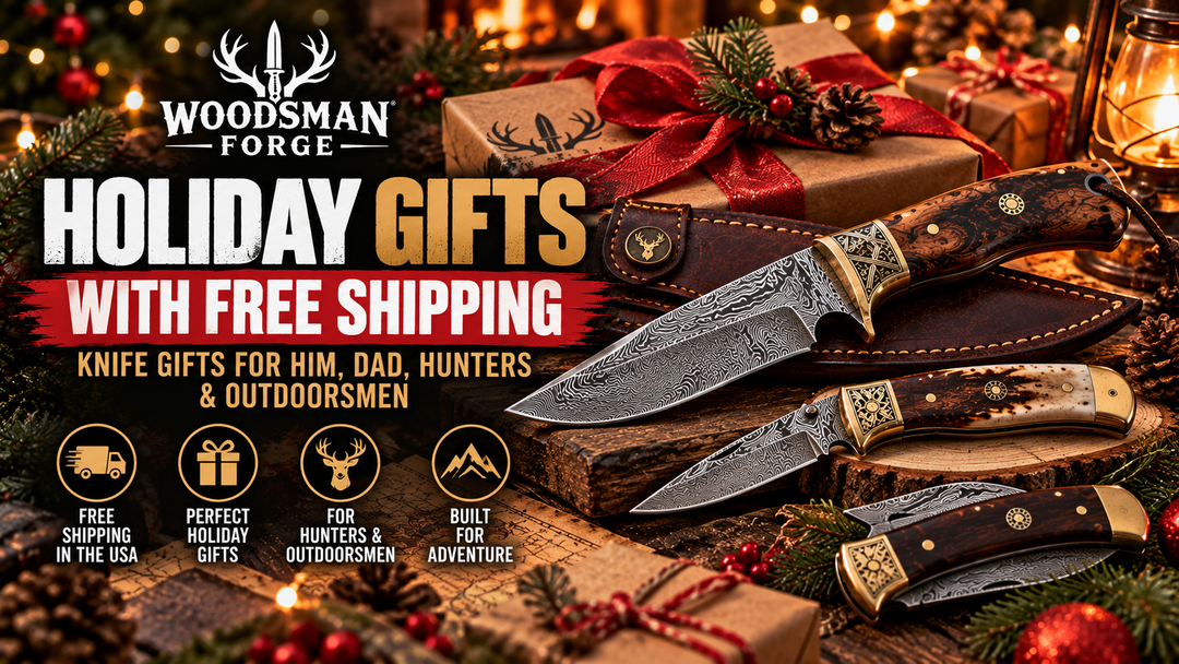 Holiday Gifts With Free Shipping: Knife Gifts for Him, Dad, Hunters & Outdoorsmen
