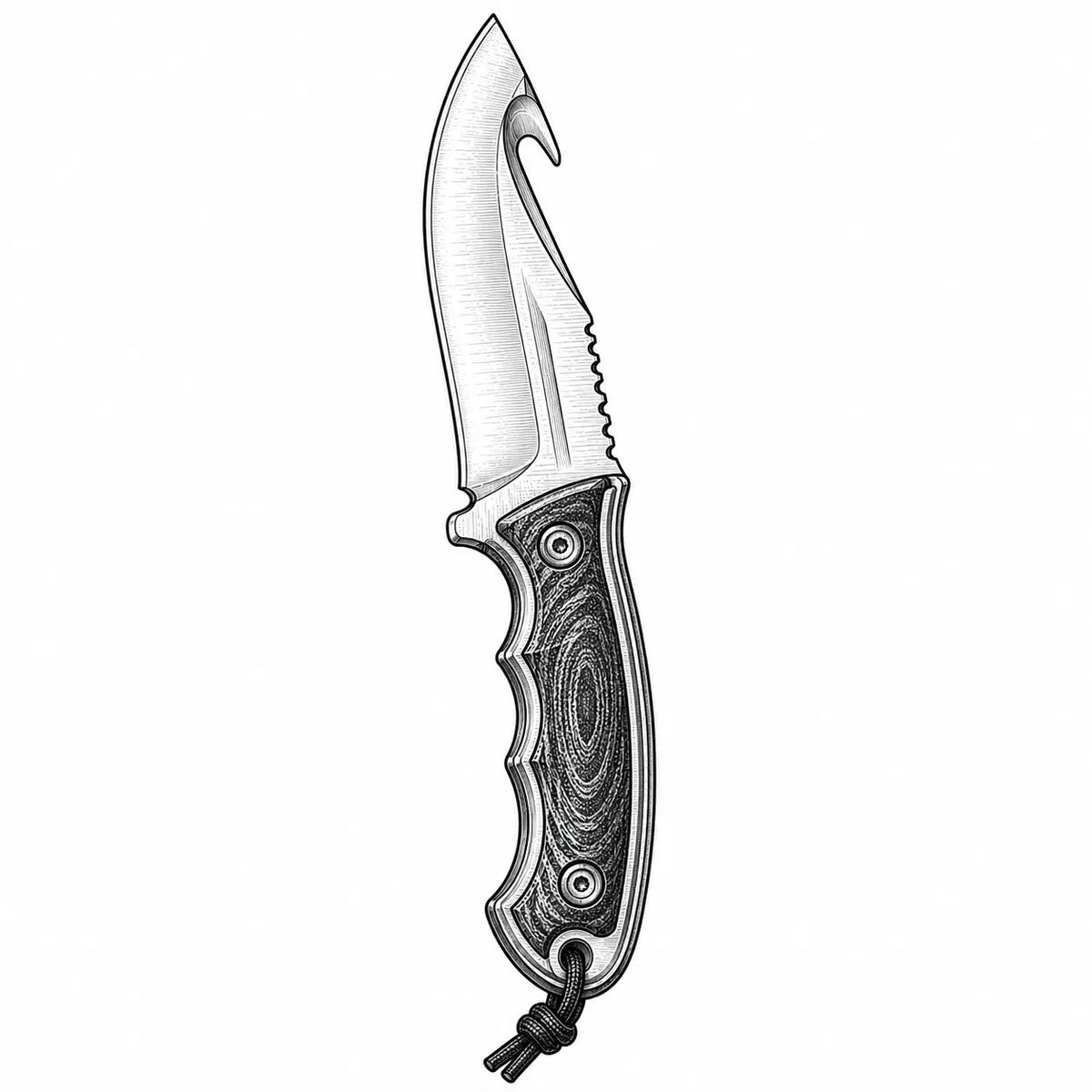 Gut Hook Knives WOODSMAN FORGE