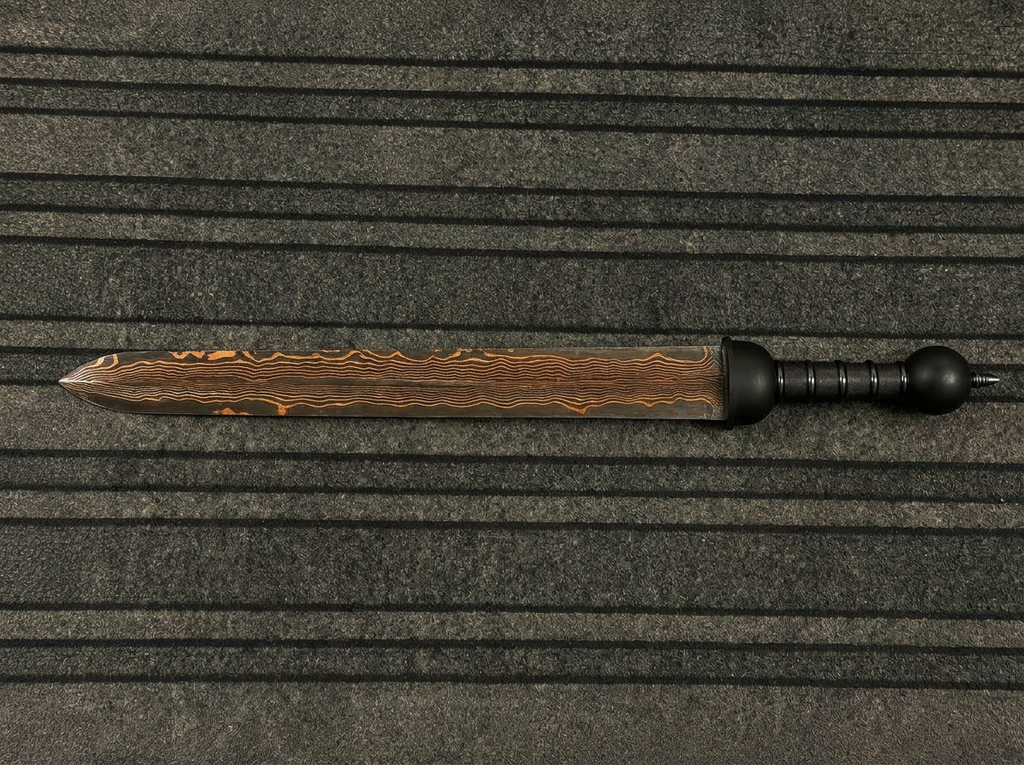 WOODSMAN FORGE Copper Damascus Steel Sword