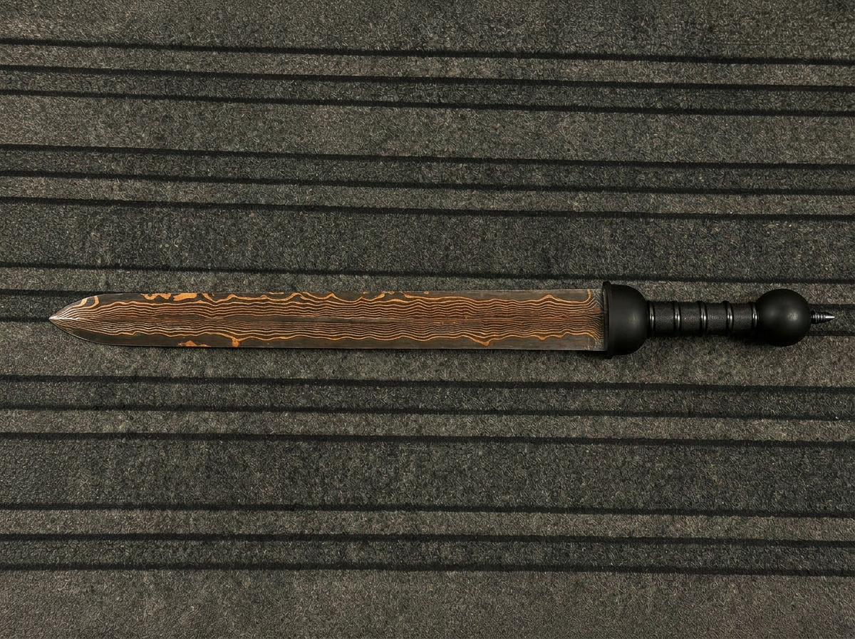 WOODSMAN FORGE Copper Damascus Steel Sword