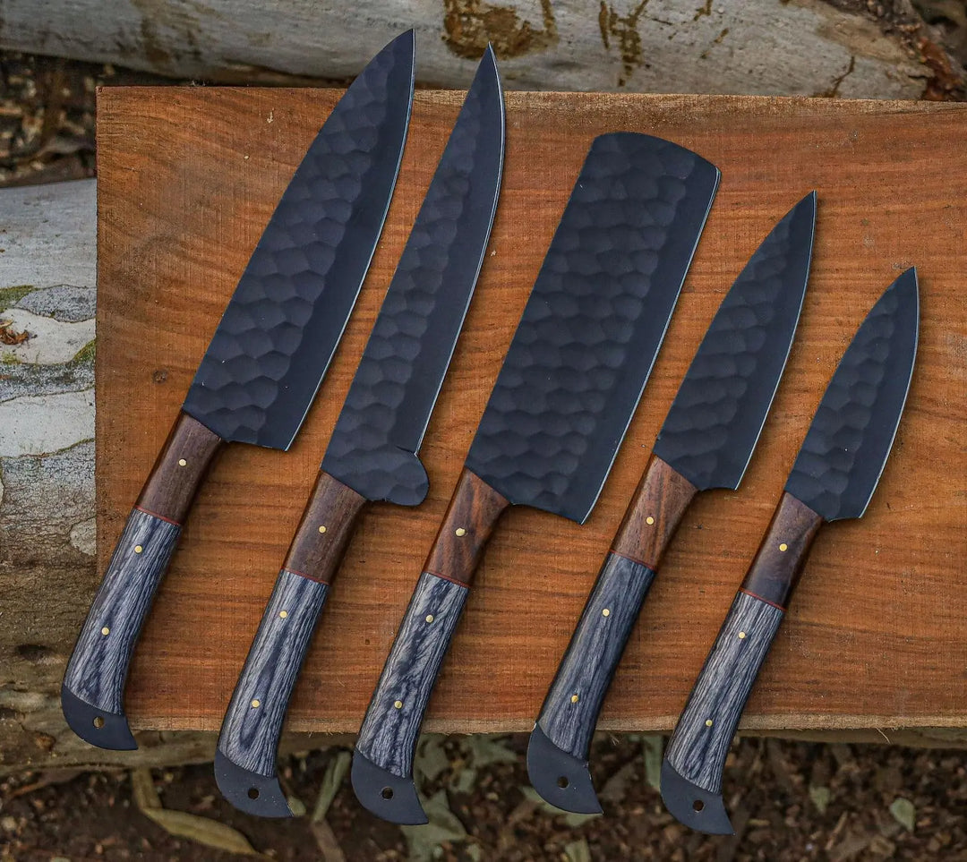 Handmade Carbon Steel Chef Knife Set | Woodsman Forge WOODSMAN FORGE