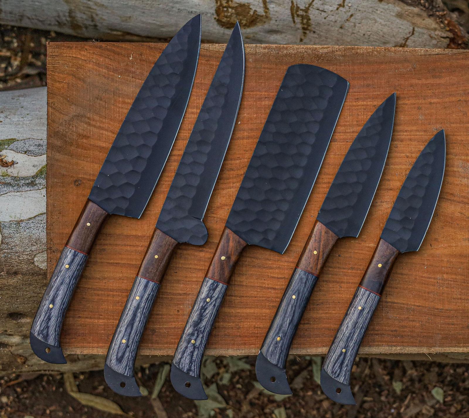 Handmade Carbon Steel Chef Knife Set
