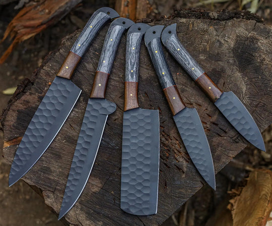 Handmade Carbon Steel Chef Knife Set | Woodsman Forge WOODSMAN FORGE