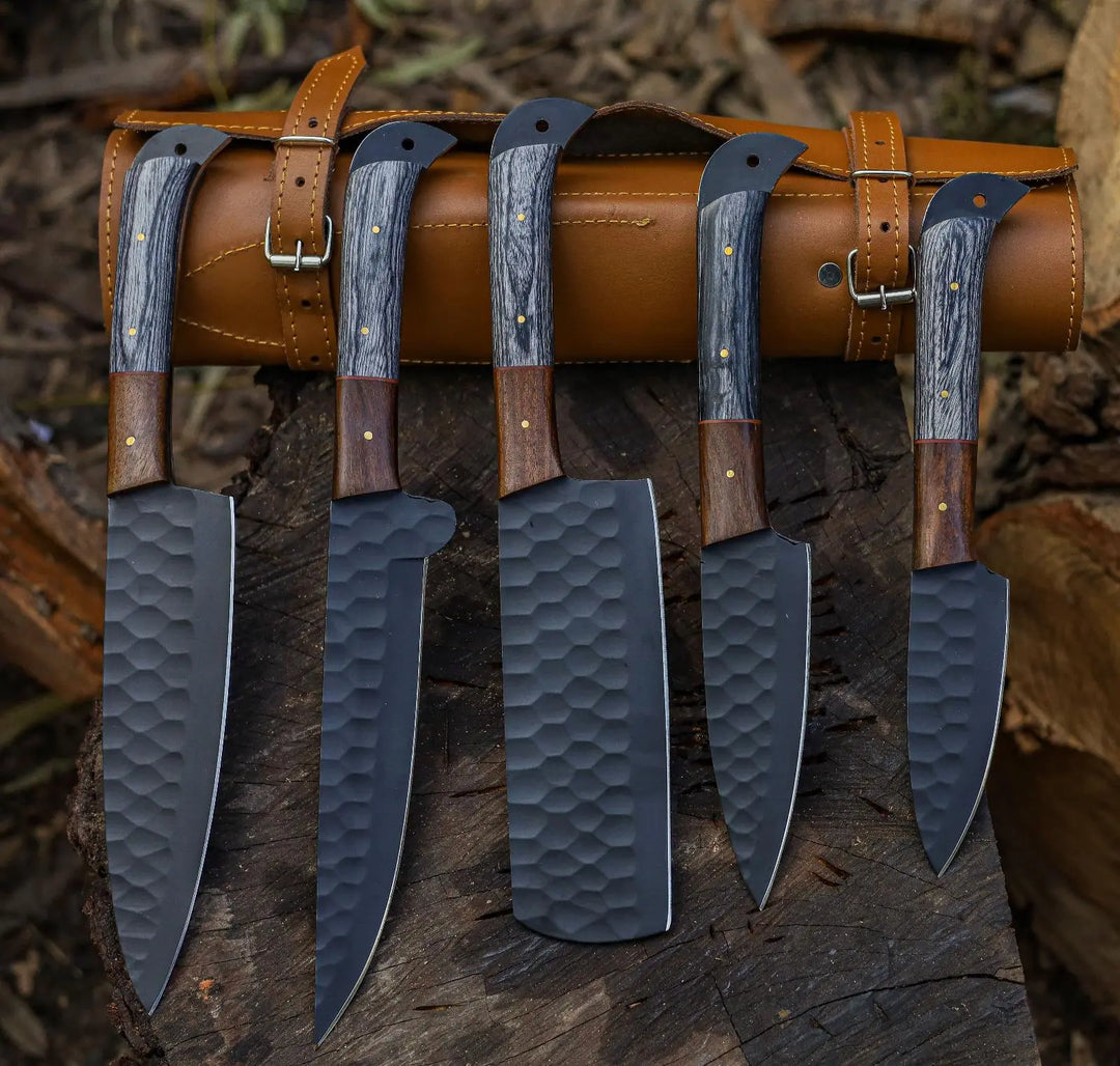 Handmade Carbon Steel Chef Knife Set | Woodsman Forge WOODSMAN FORGE