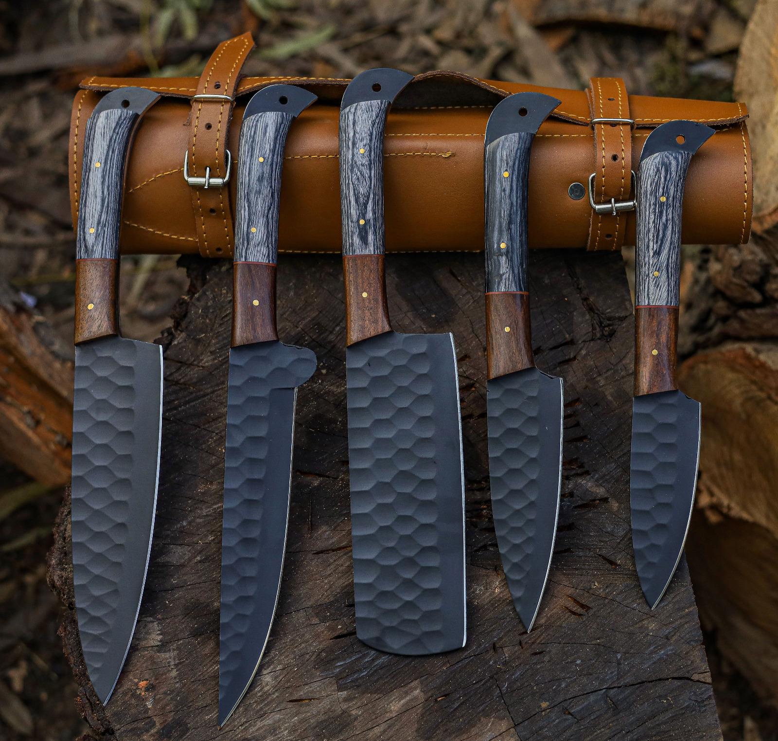 Handmade Carbon Steel Chef Knife Set