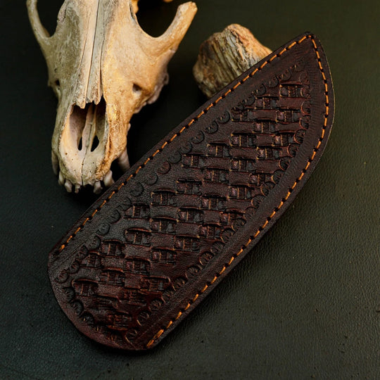 9.1" Handmade Bushcraft Knife – Stainless Steel Full Tang Resin Handle