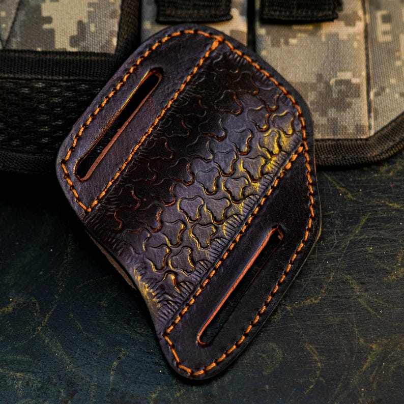 Damascus Folding Pocket Knife with Resin Handle | Handmade Hunting Knife