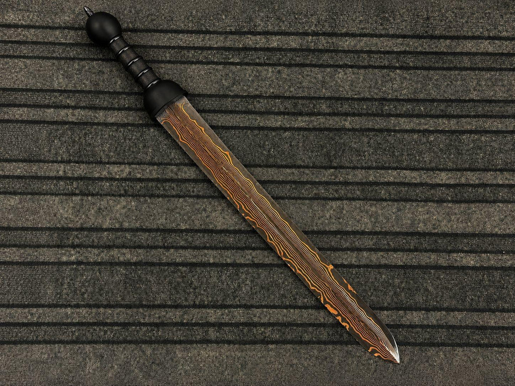 WOODSMAN FORGE Copper Damascus Steel Sword
