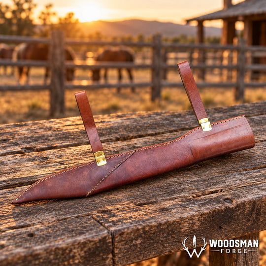 Oakbone Ridgeguard™ Norse Seax Knife – 1040 Carbon Steel, Walnut &amp; Natural Bone WOODSMAN FORGE