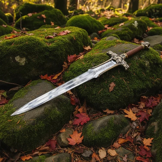 Handcrafted Barbarian Broad Sword with Dragon Guard &amp; Skull Pommel